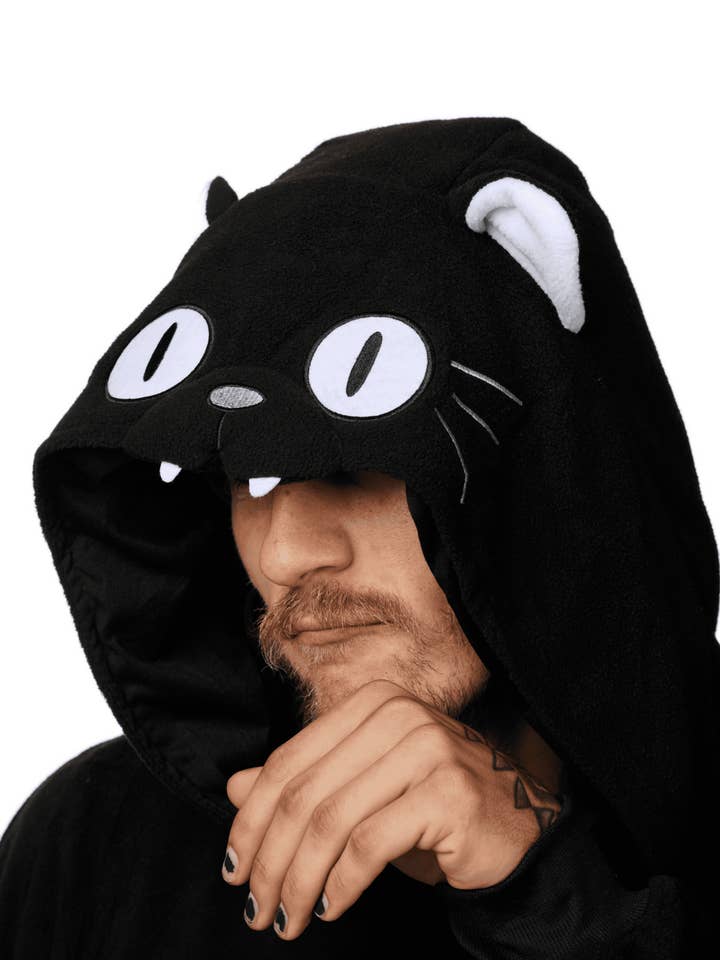 Kigurumi Japanese Costumes - Wholesale Costume – Unisex - Black Cat Kigurumi1