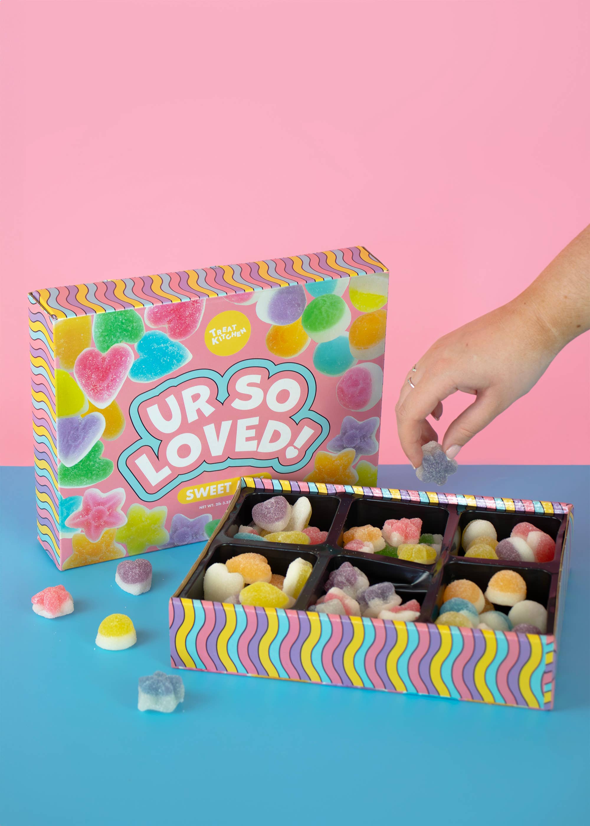 Treat Kitchen – wholesale Gummy – UR SO LOVED! Multicoloured Fruit Sweets 1kg Gift Box 4