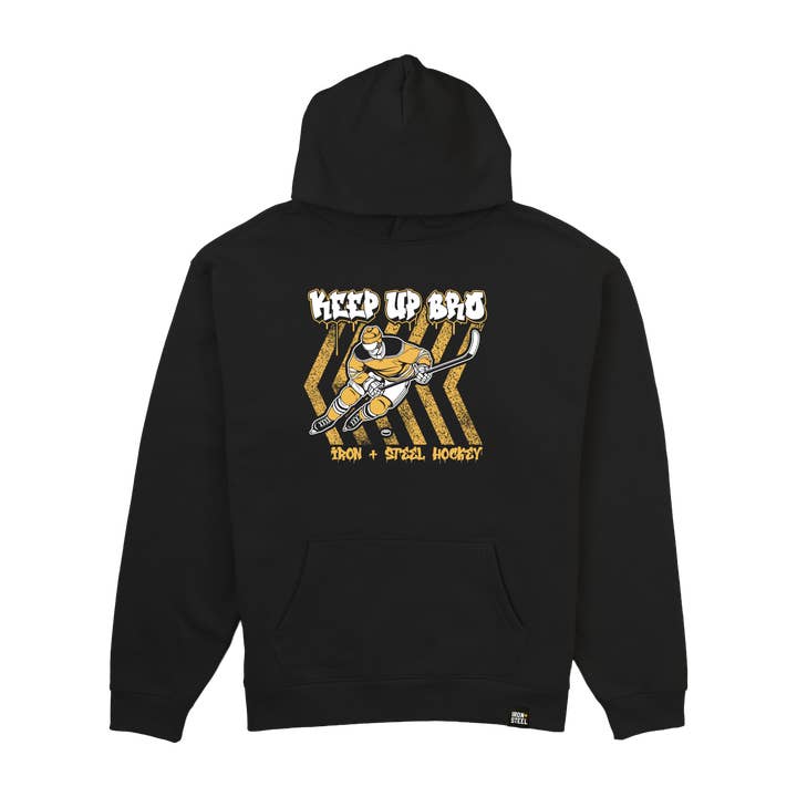 Keep Up Bro Oversized Hoodie for wholesale by Iron+Steel Hockey
