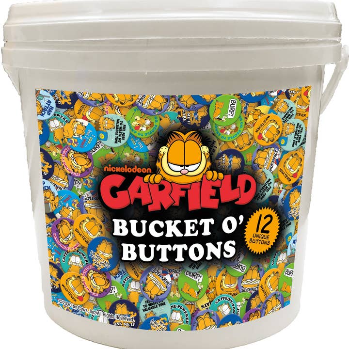 Great Stuff Novelties (GSN) by NMR Brands - Wholesale Lapel Pin/Button - 144 Unit Bucket o' Buttons - Garfield