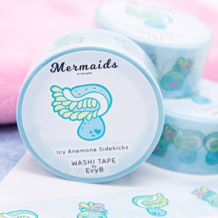 Joli ruban adhésif en forme d'anémone de mer Kawaii pour la vente par Evy Benita