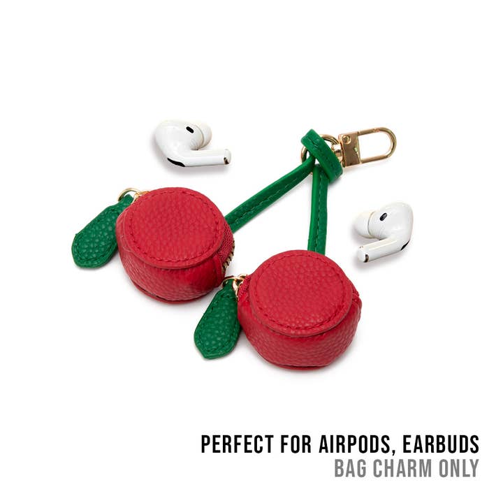 Sensibling Corp. - Wholesale Keychain - Women's - Faux Leather Cherry Keychain / Bag Charm / Coin Purse