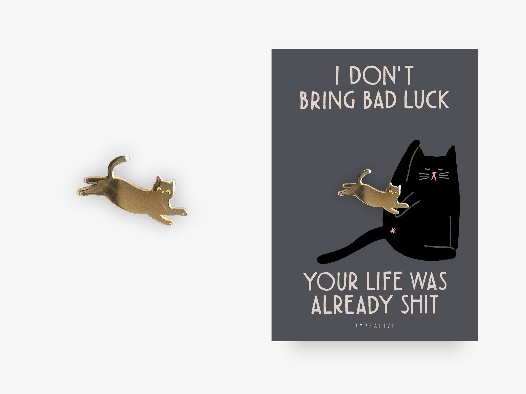 typealive – Großhandel Anstecker/Button – Pin / Bad Luck1