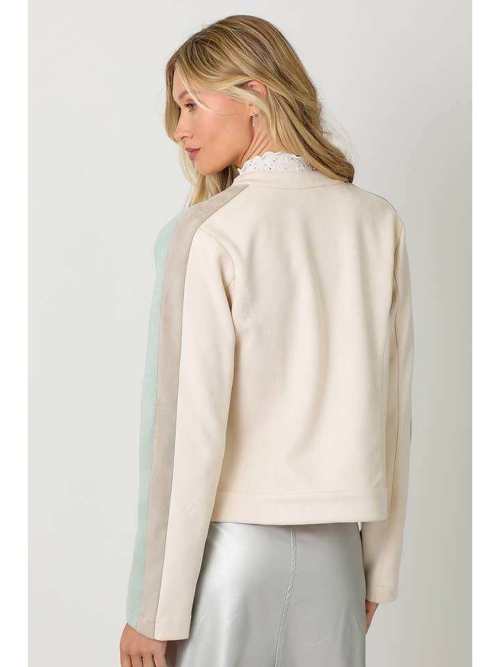 Mystree – wholesale Jacket – Women's – 60861 Color Blocked Moto Jacket37