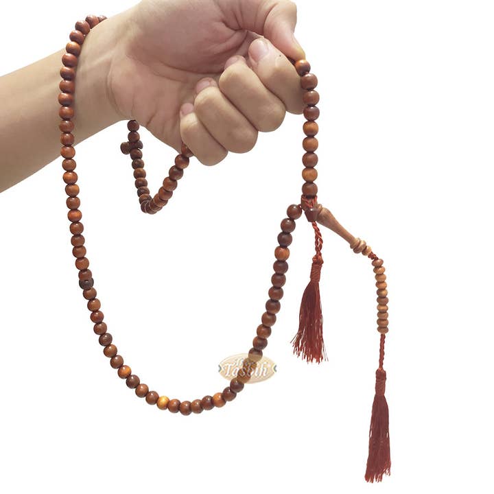 IndoMode – wholesale Bönehalsband – Naturfärgat järnträ 8 mm muslimska Tasbih bönpärlor