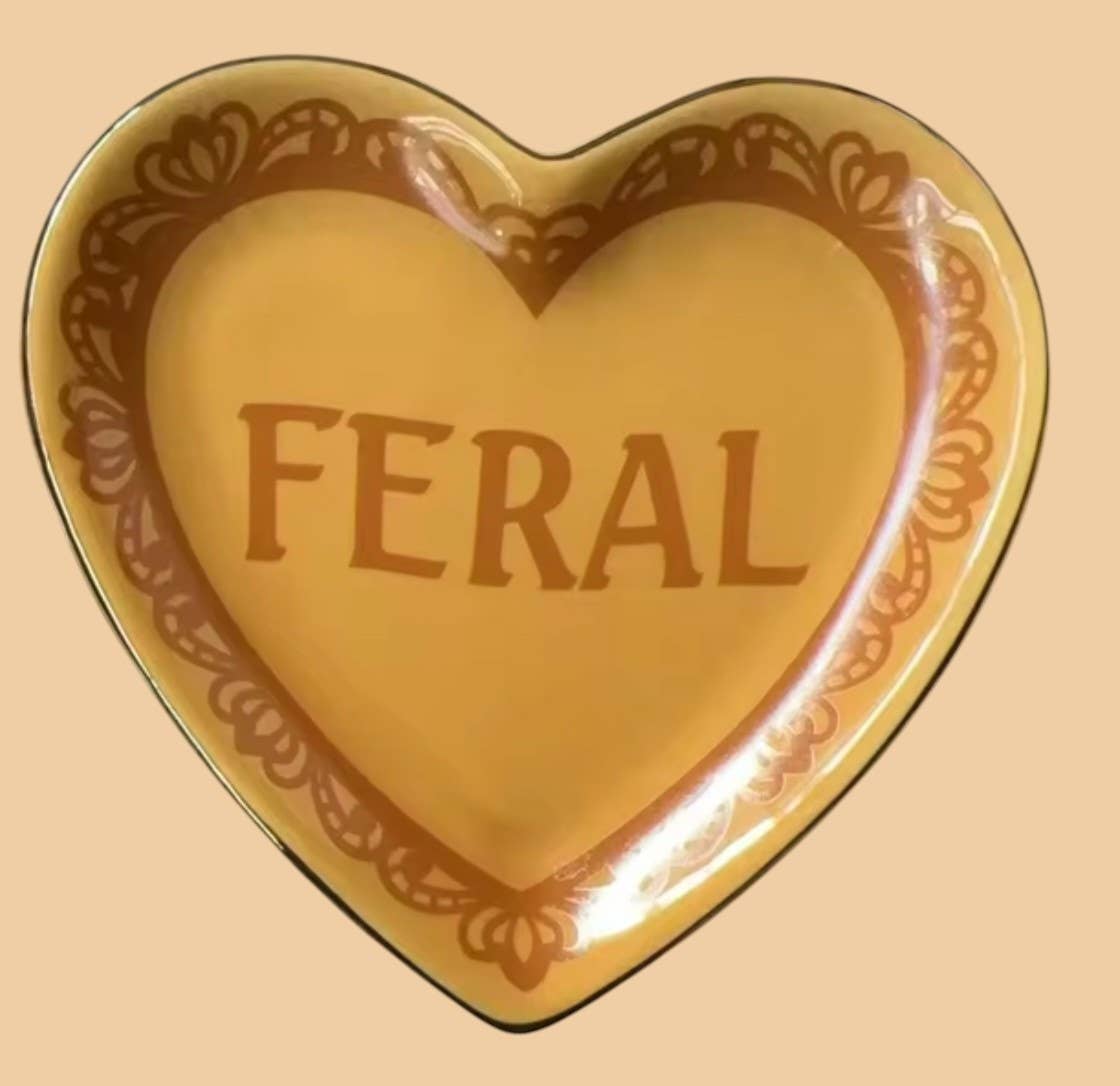 Seren James - Wholesale Jewelry Dish - Feral Lace Heart Ceramic Trinket Dish0