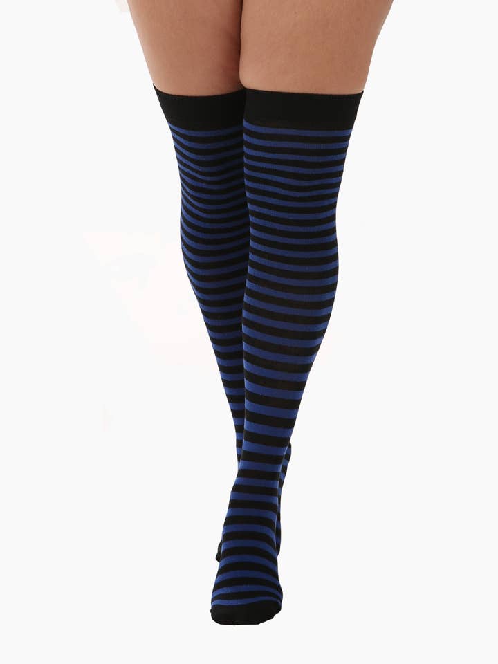 Striped Over The Knee Socks for wholesale by Pamela Mann