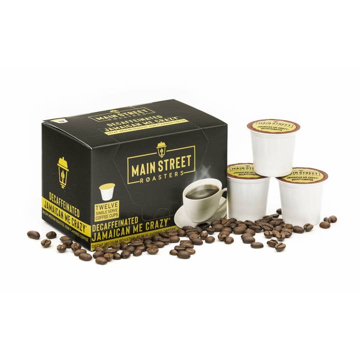 Decaf Jamaican Me Crazy® K-Cup Compatible Coffee for wholesale by Main Street Roasters