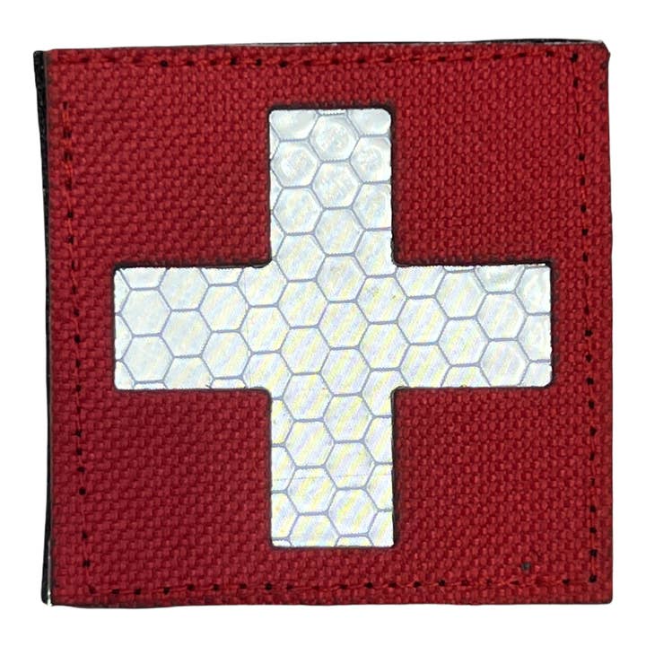 Tactical Reflective Patches of the Sanitary Cross 5x5cm for wholesale by Beclosetoyou