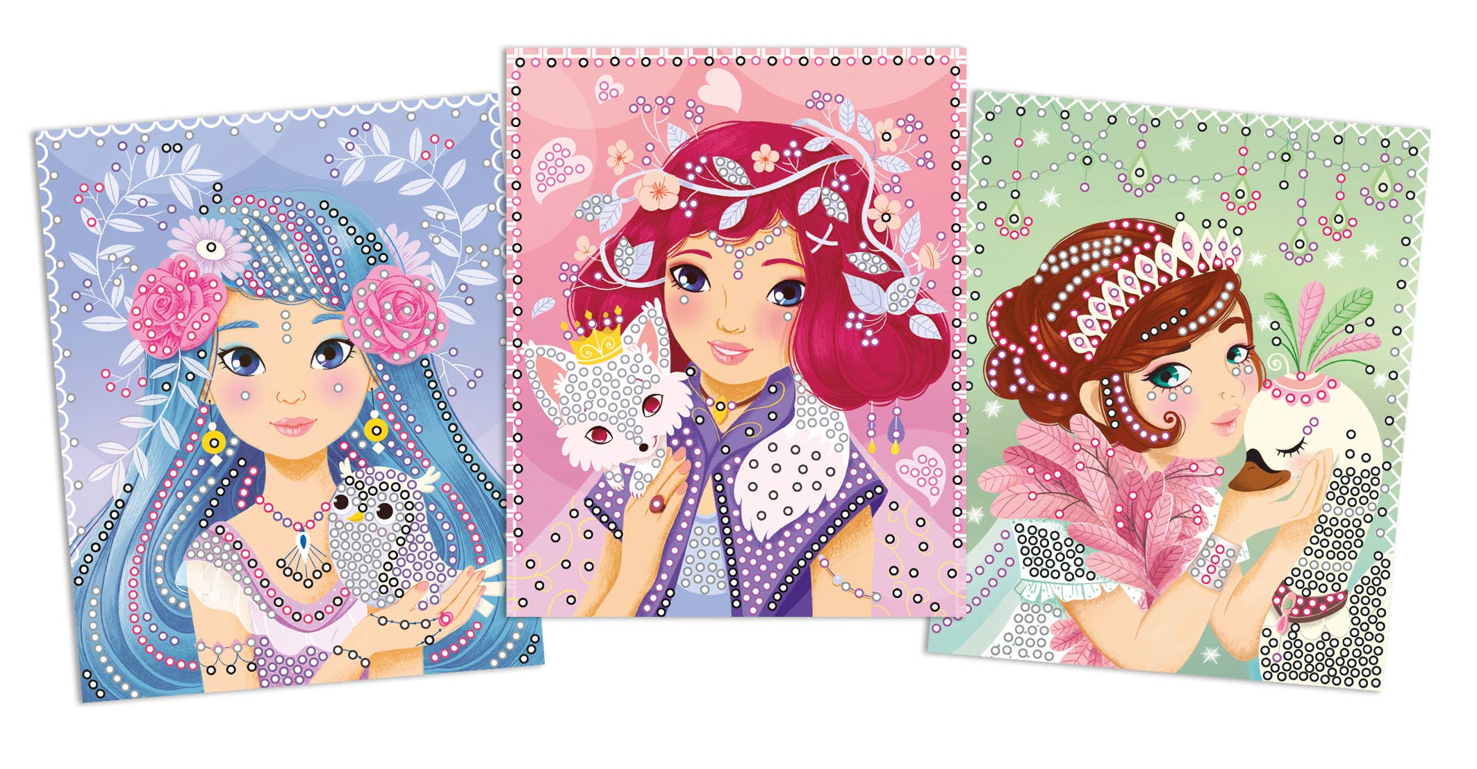 Créa Lign' - Wholesale DIY Craft Kit - Kids - Diamond Damsels Crafting Cards3