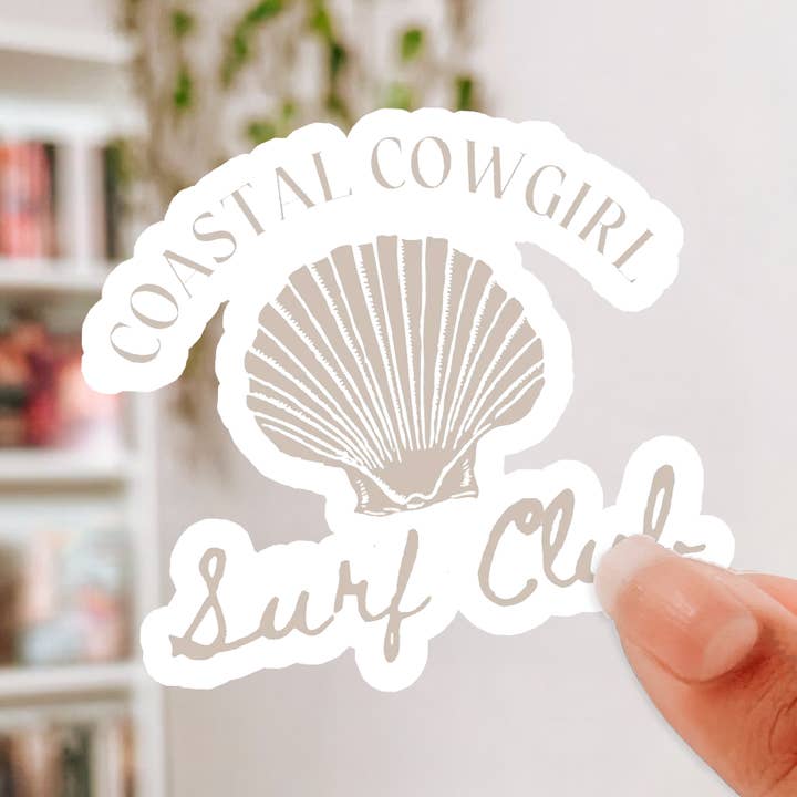 Coastal Cowgirl Club Sticker for wholesale by Oats & Honey