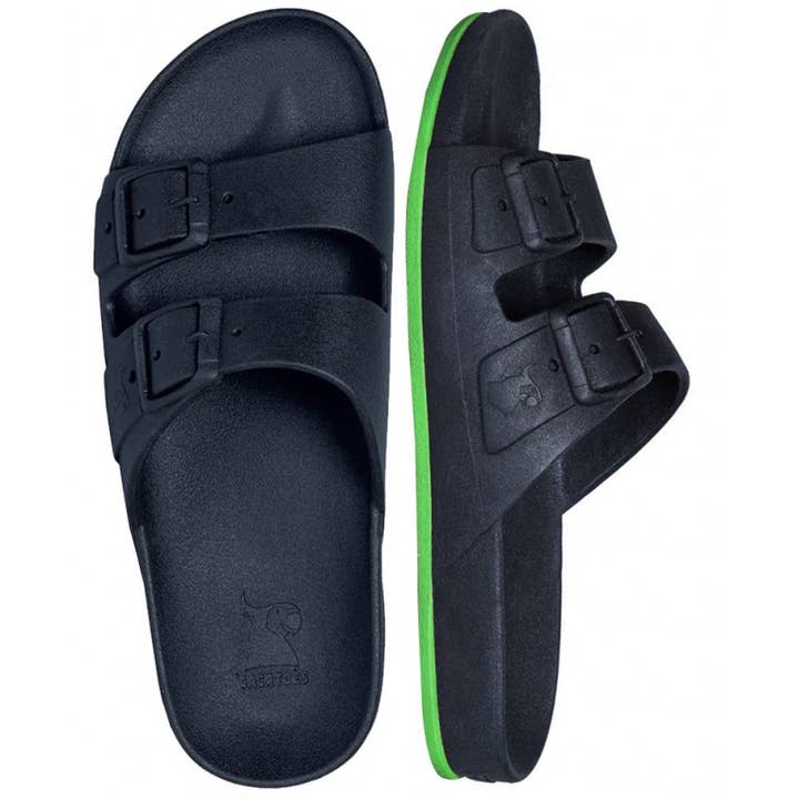 Sandales à cordes Cacatoès Brasilia bleu marine/vert fluo - Homme pour la vente par Cacatoès