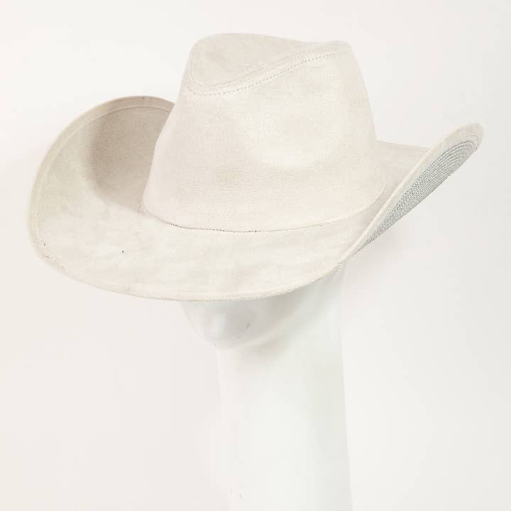 Collections by Fame Accessories - Wholesale Cowboy Hat - Women's - Western Studded Rhinestone Brim Cowboy Hat7