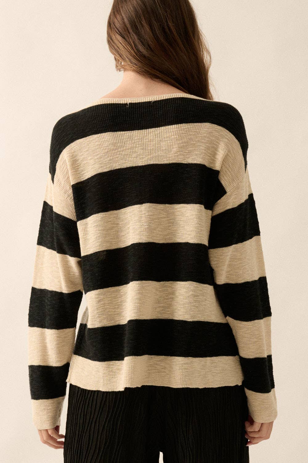 Promesa USA - Wholesale Knit Sweater - Women's - Striped Ribbed-Knit Sweater17