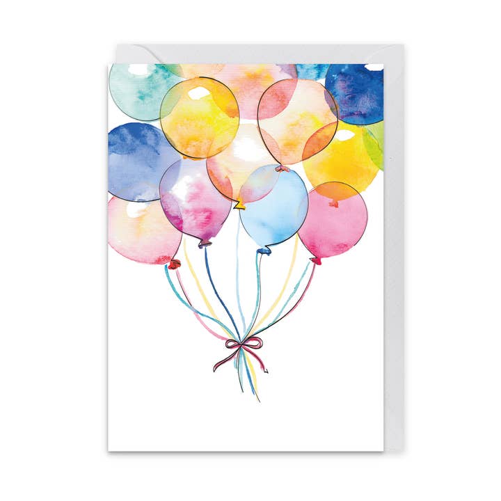 Vouwkaart "Bonte Ballonnen" DIN A6 voor wholesale door Langelütje