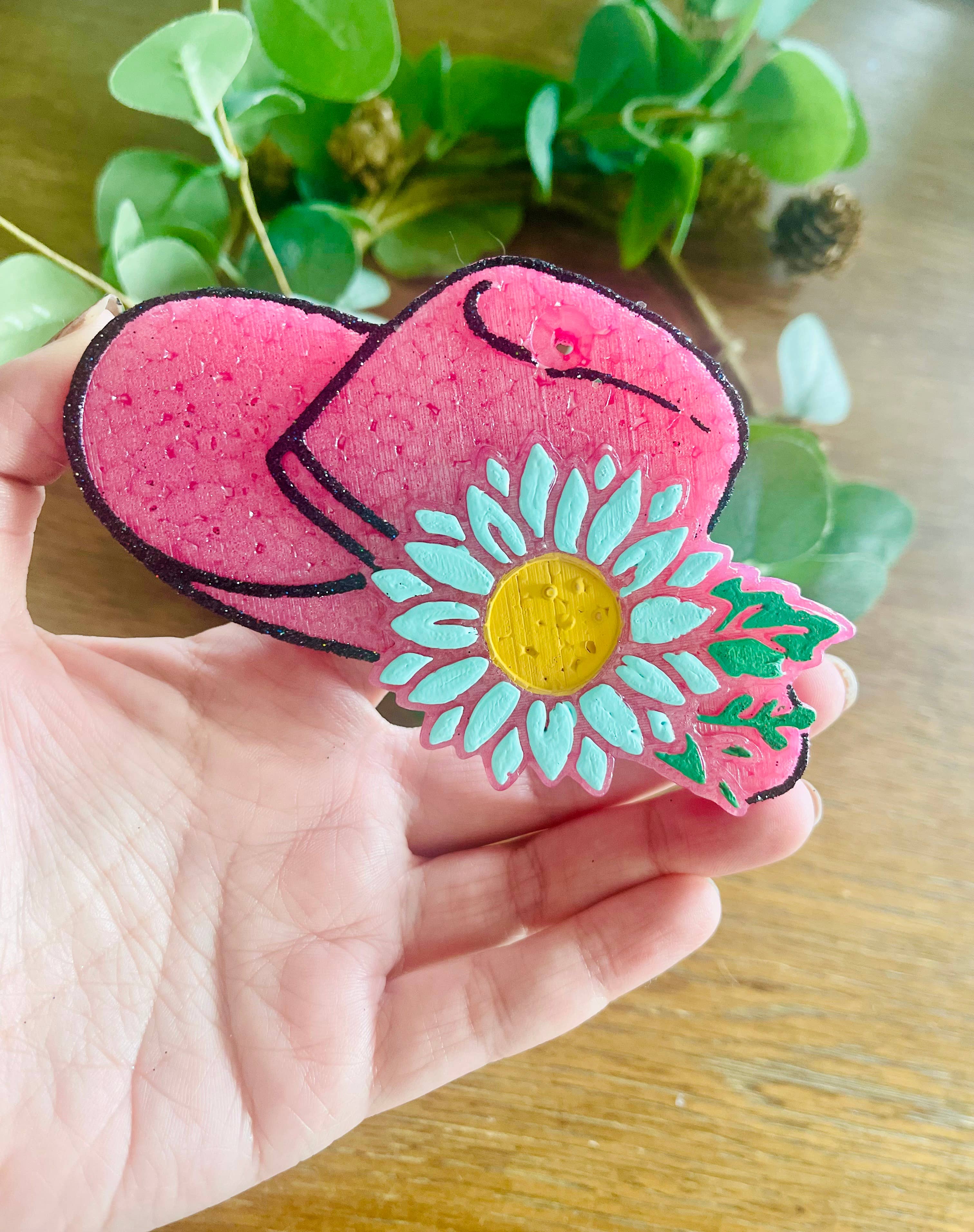 Stay Fresh’ies Air Fresheners – wholesale Car Freshener - Women’s – Flower Cowgirl Hat Car Freshie 2