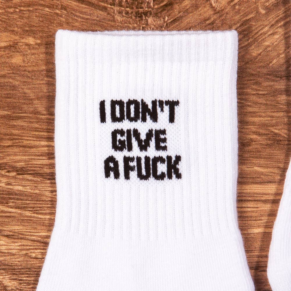 WHITE IDGAF ANKLE SOCKS for wholesale on Faire1