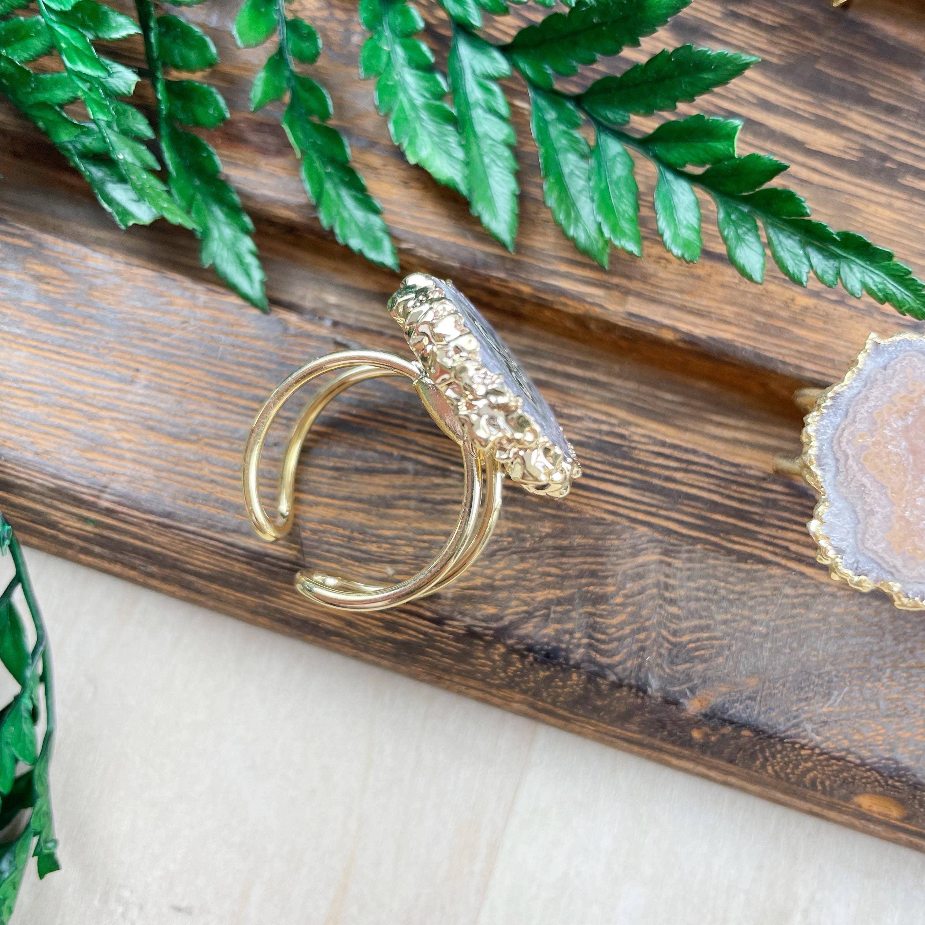 Ewelina Pas Jewelry - Vendita all'ingrosso Anelli cocktail/statement - Anello in oro con ametista stalattite10