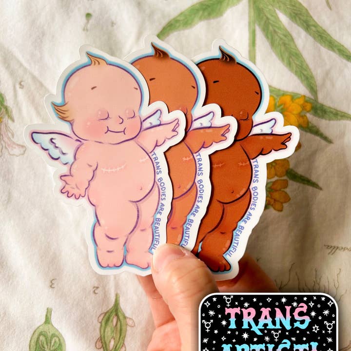 Trans Bodies são lindos Kewpie Angels//Trans Masc LGBTQ por atacado de Hollandaize Art
