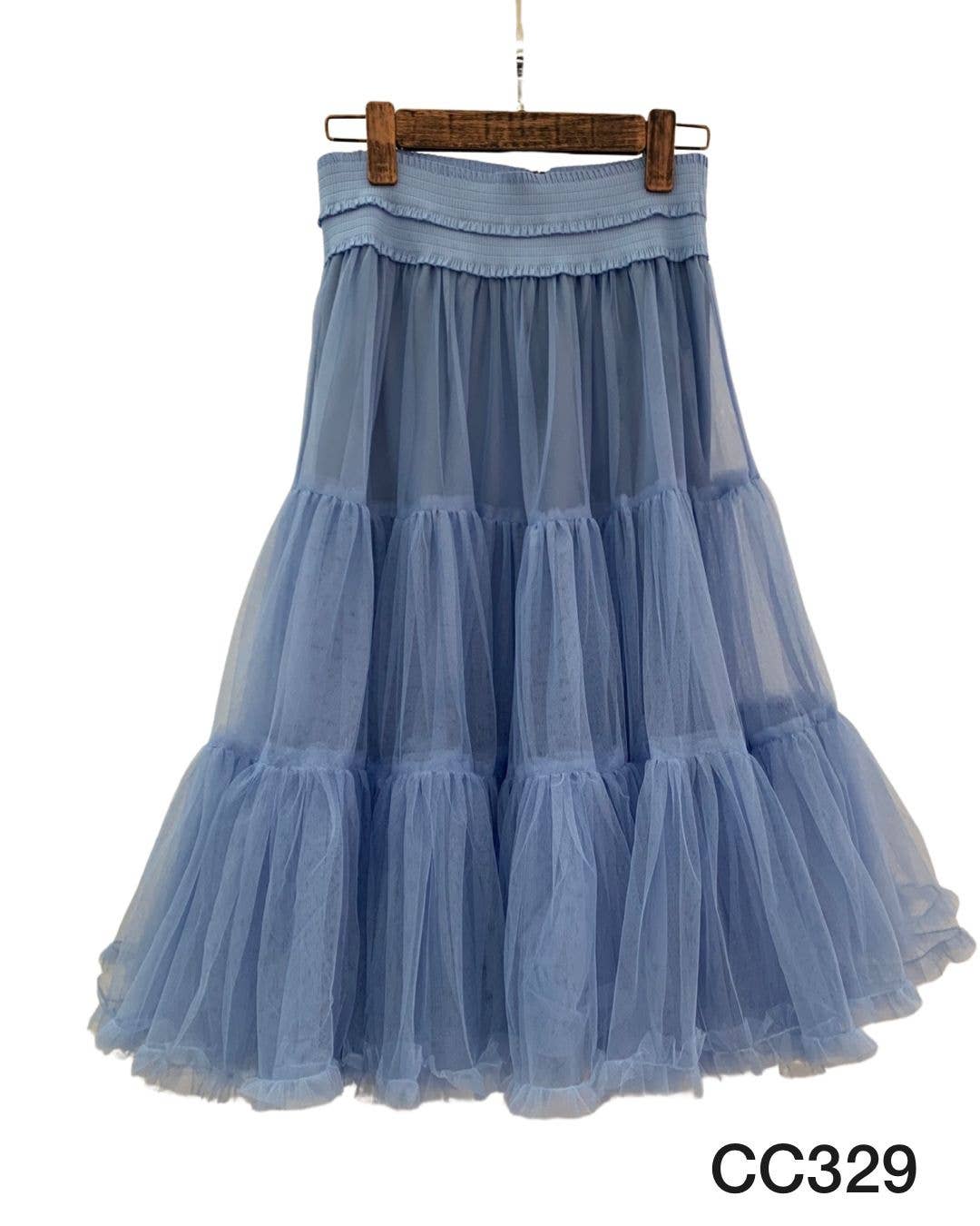 Invitadissimas - Wholesale Skirt - Women's - Pompous tulle midi skirt J87510