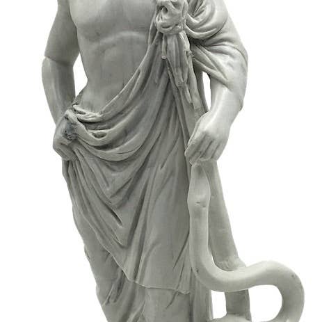 Asclepios Statue from Epidaurus Greek Collectible Figurine 8.25-inch for wholesale by Museum Wholesale Inc