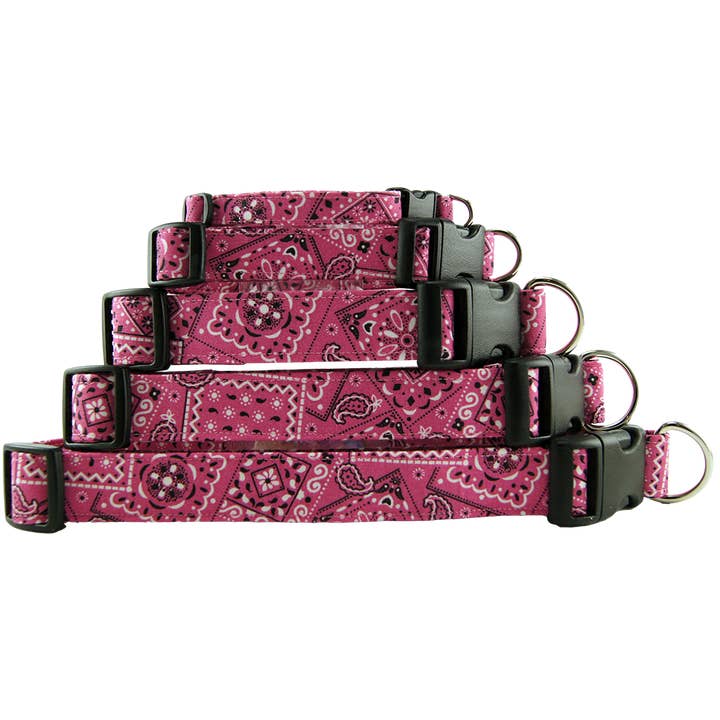 Pink Bandana Dog Collar for wholesale by K9 Bytes, Inc.