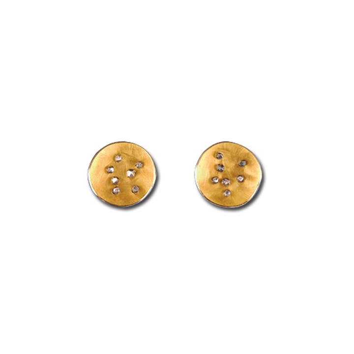 SPANGLES GOLD MEDIUM EARRINGS for wholesale by Himatsingka