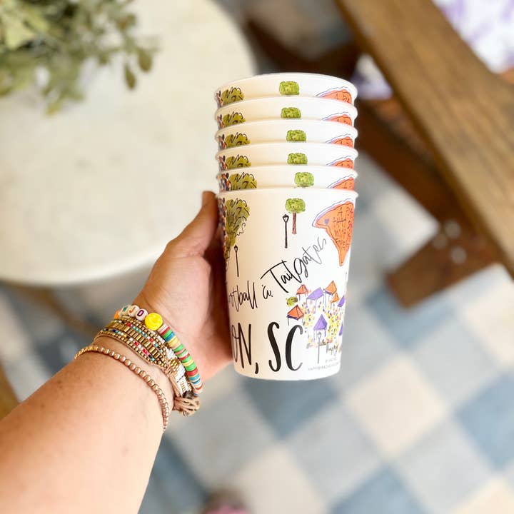Happy By Rachel, LLC - Wholesale Disposable Cup - Clemson, SC Reusable Party Cups collegiate, gift ideas