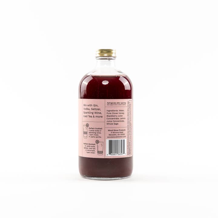 Wood Stove Kitchen - Wholesale Cocktail Mix/Syrup - Blackberry & Sage Cocktail Mixer and Mocktail Mixer, 16 fl oz2