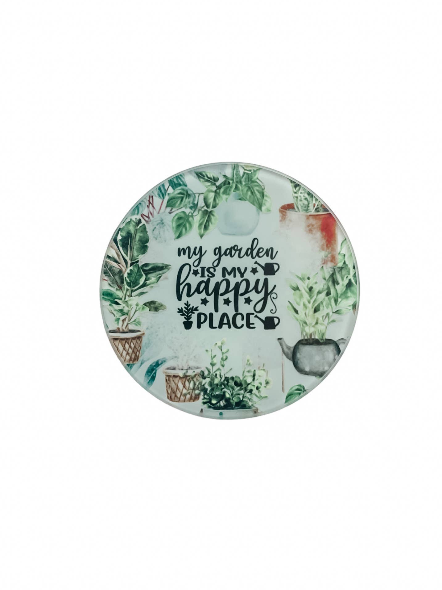 Dusty & Delilah Designs - Wholesale Coasters - Glass Coaster - Plants, My Garden is my happy place
