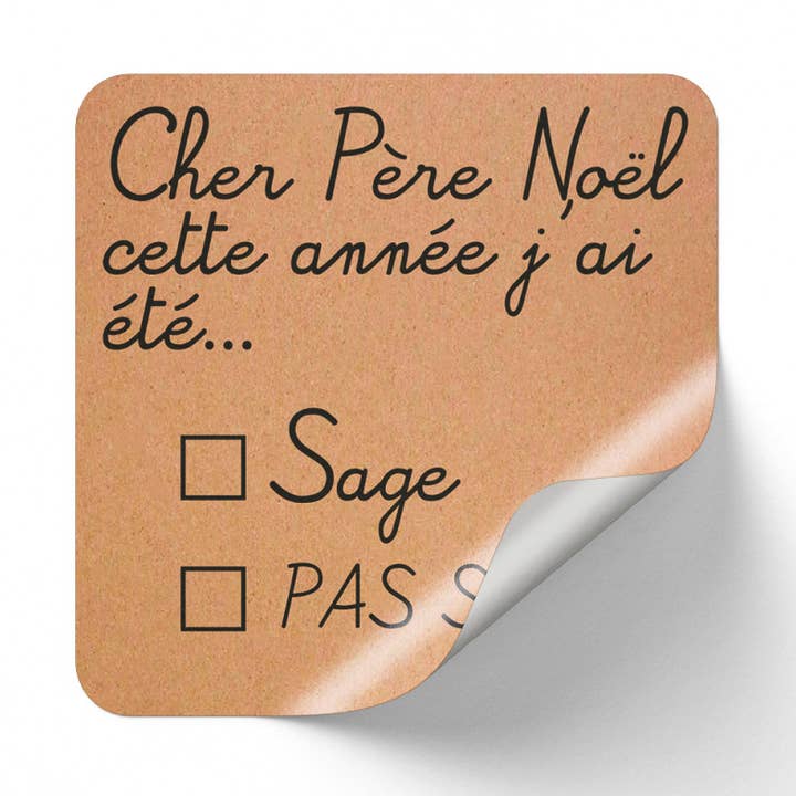 Rechthoekige kraftsticker „Wise/Not Wise” 4x3,5cm voor wholesale door Deffrennes