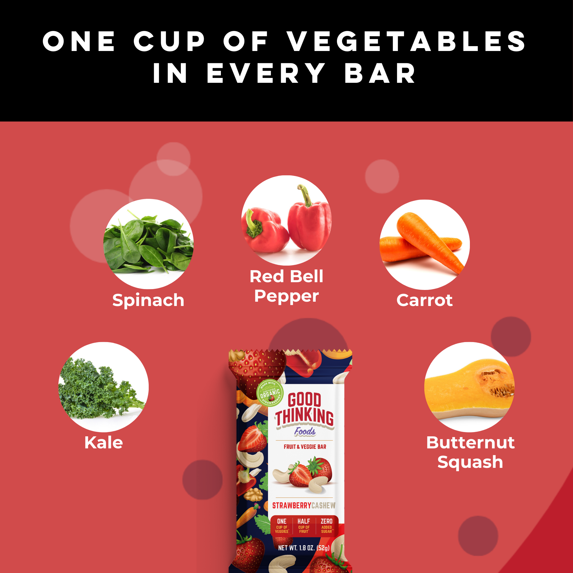 Good Thinking Foods - Wholesale Snack Bar - Strawberry Cashew (Box of 12) WHOLESALE4