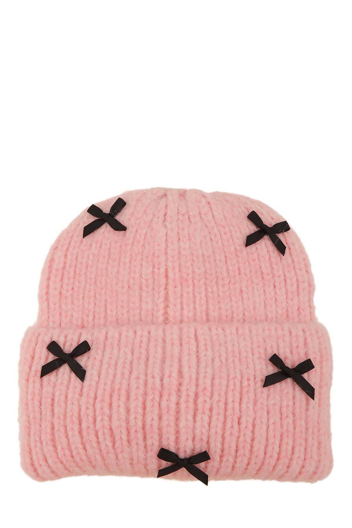 anbfashion - Venta al por mayor Gorro de lana - Mujer - GORRO PEQUEÑO CON LAZO DE SATÉN AHT911180