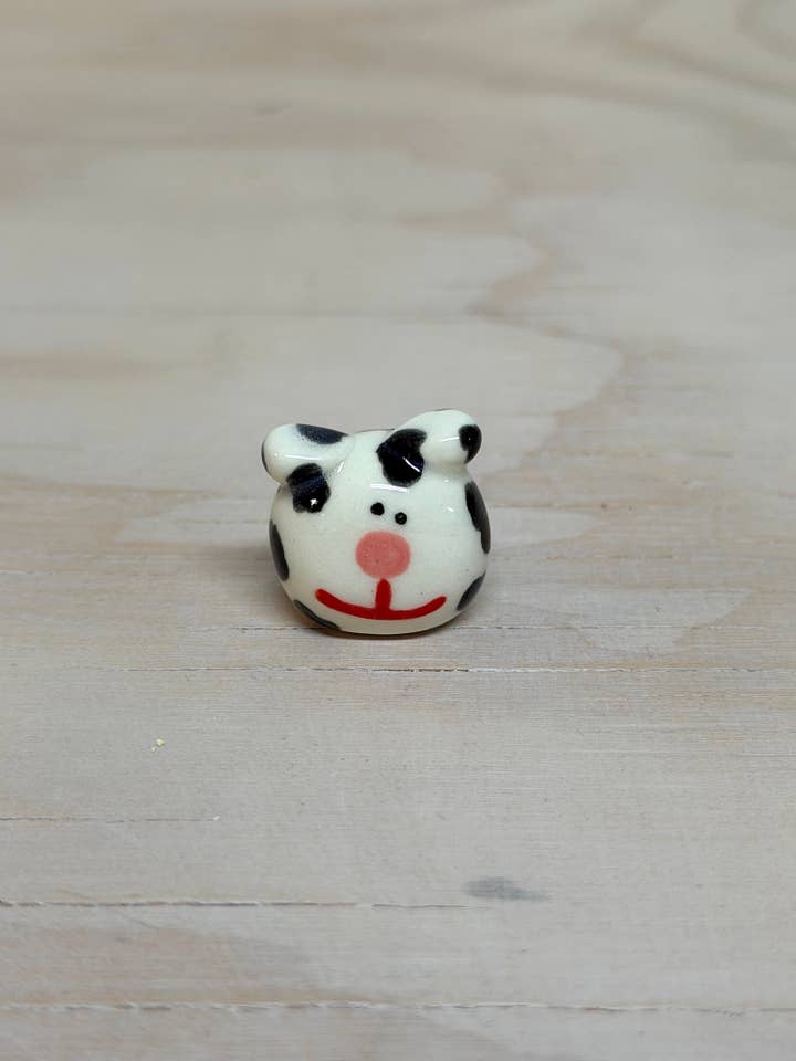 Dalmatian Desk Pal - Mini Ceramic Trinket (Made to Order) for wholesale by Rolly Poly Studios