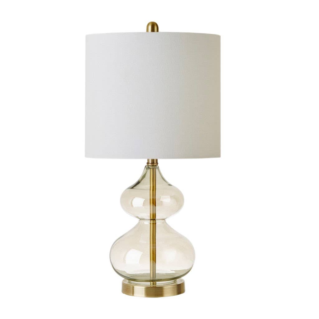 Olliix - Wholesale Accent/Desk Lamp - [Set of 2] Clear Glass Base Table Lamps, Gold Glass5