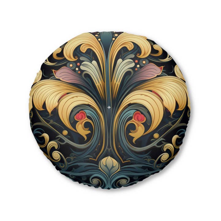 Fritzje Artnoueau - Round Floor Pillow for wholesale by Velvet Rust