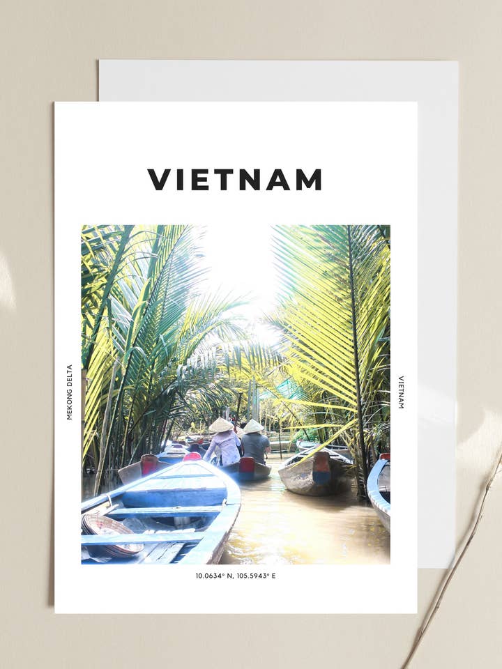 Vietnam « Matin dans le delta du Mékong » Imprimer 1 pour la vente par The Travel Edit