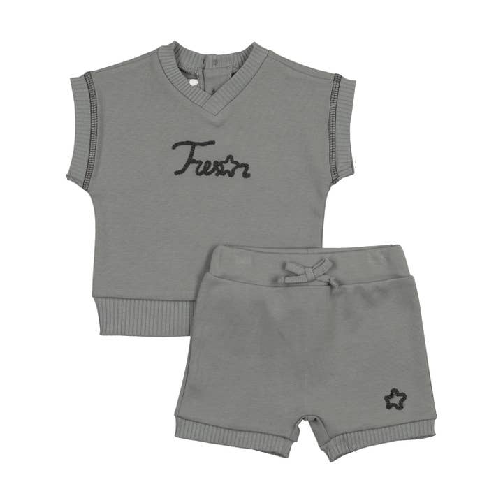 Tresor Stitch Boys Ensemble for wholesale by Mon Tresor Bebe