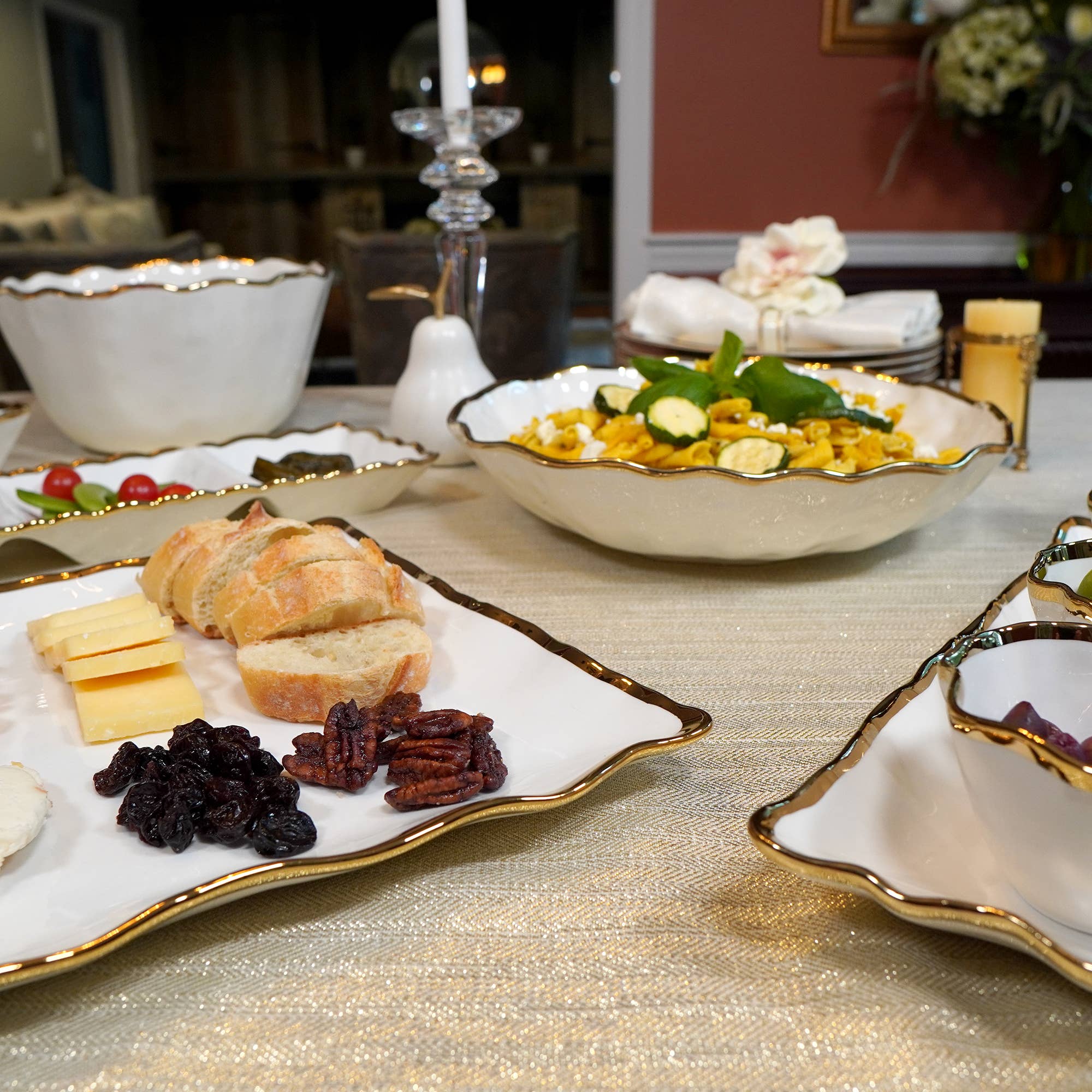 Certified International - Wholesale Serve Bowl - Regency Gold Serving Bowl 13in X 3in1