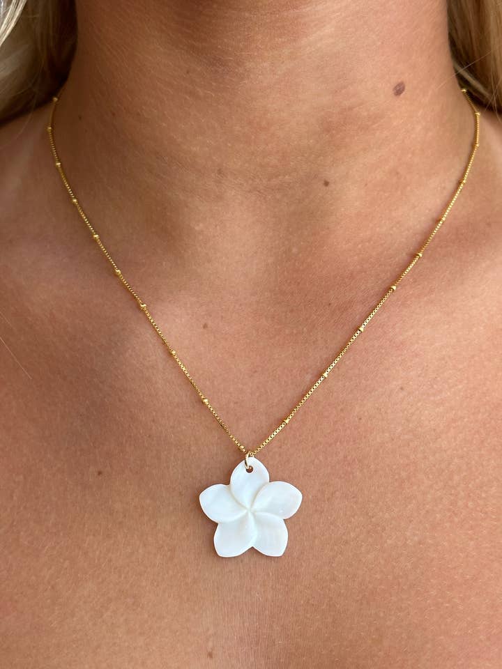 The Plumeria Necklace for wholesale by Sea Bones