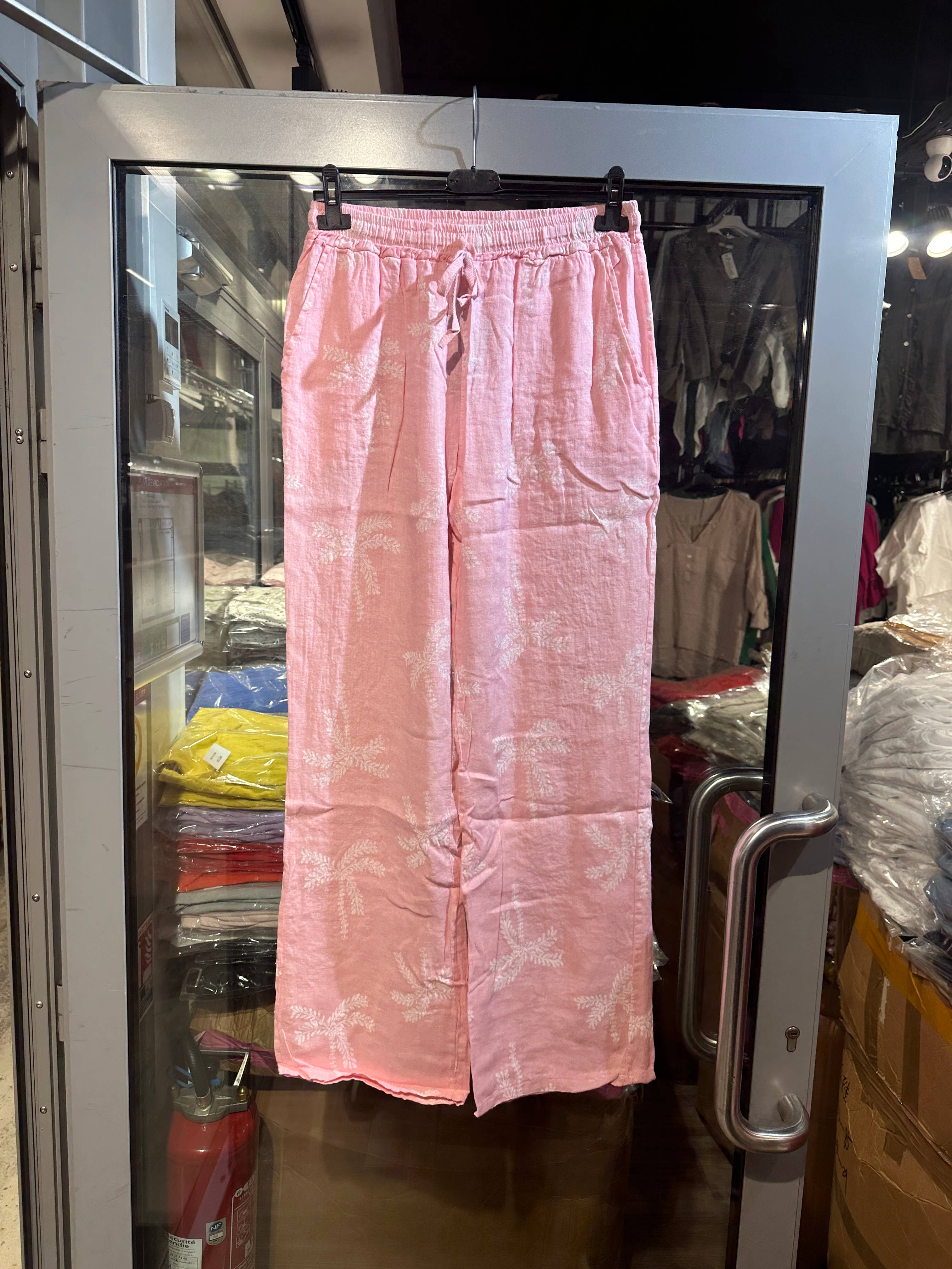 LÉA & LUC - Vente Pantalon – femme - Pantalons imprimé en 100% Lin REF.821816