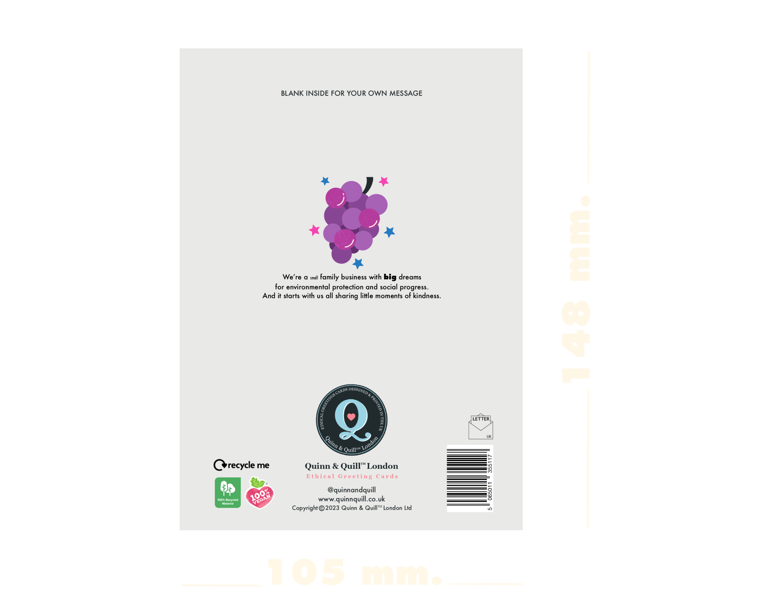 Quinn & Quill London - Wholesale Thank You Card - Grateful Bunch Thank You Card1