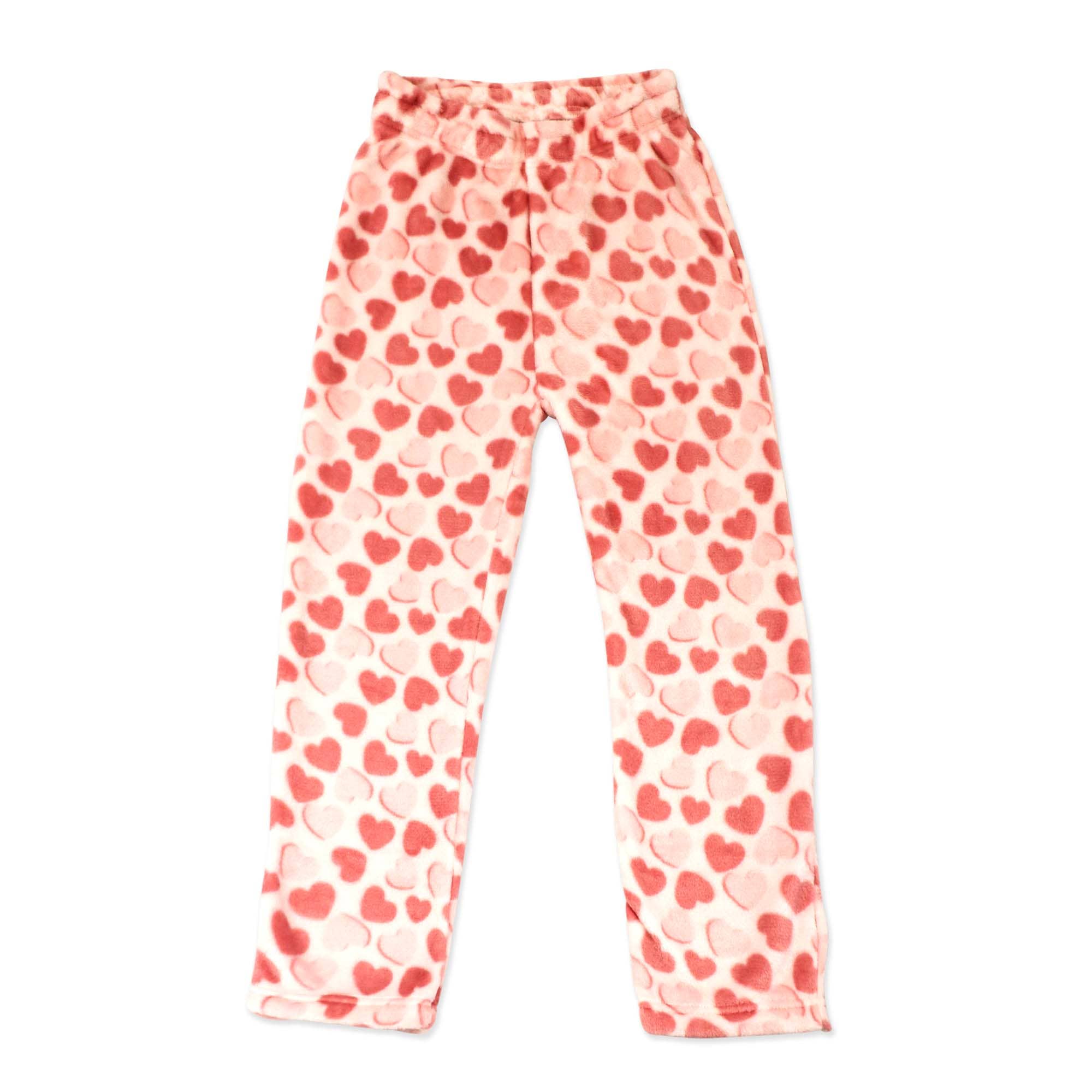 Rose Textiles – wholesale Sleepwear bottom – Kids – Flannel Fleece Pajama Pant: Pink Heart