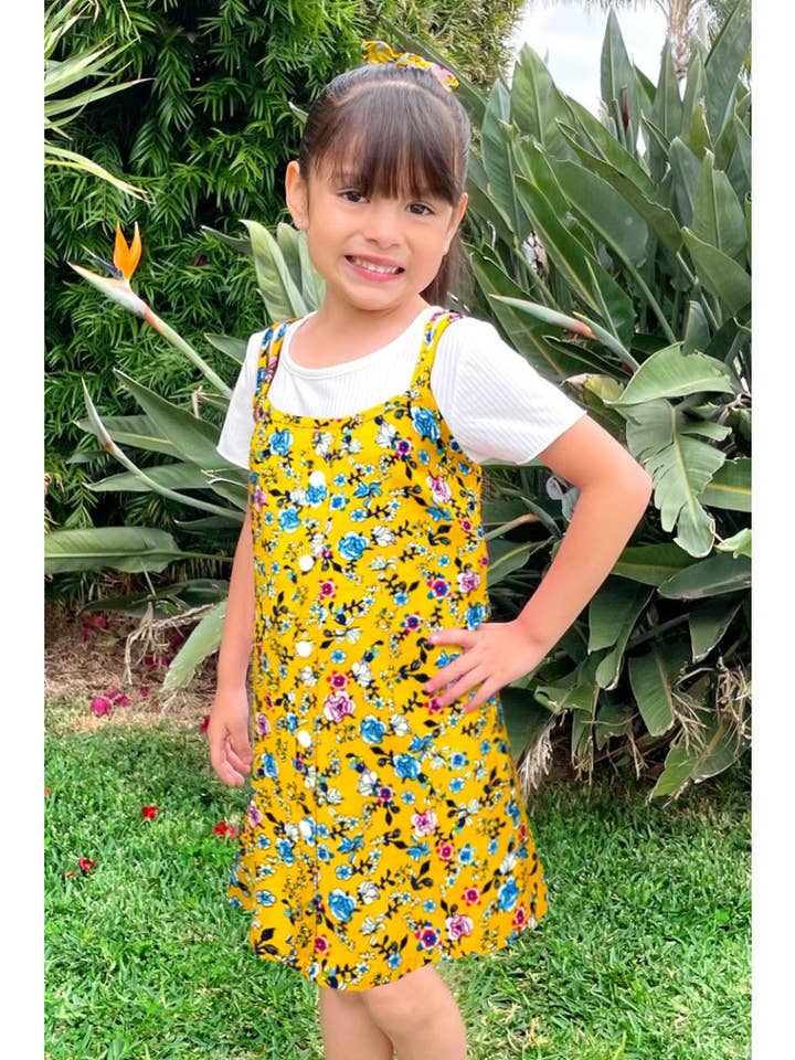 TKSS-3305T-Q370 Ensemble de 2 robes florales pour tout-petits avec t-shirt pour la vente par Cutie Patootie Clothing