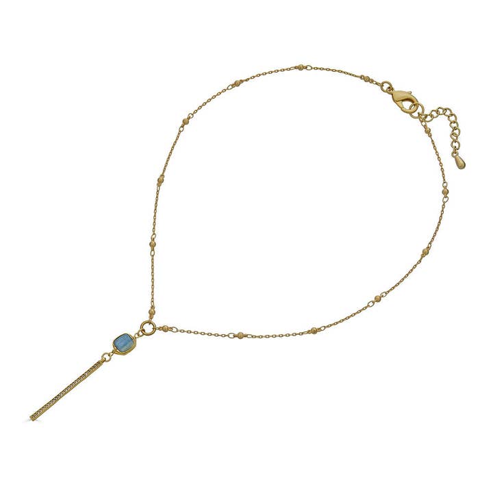 Gold Kyanite Y Necklace for wholesale by Loni Paul Jewelry