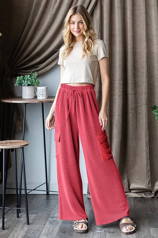 HEIMISH - Wholesale Pants - Women's - EP6780-10 SOLID URBAN RIBBED CASUAL PANTS12