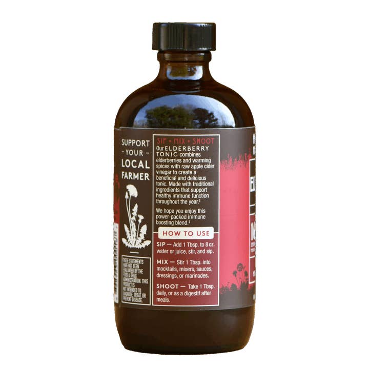 Herbal Revolution Farm + Apothecary – Engroshandel Sundhedsjuice – Hyldebær Tonic: Rå ACV m/Moder, Immunstøtte1