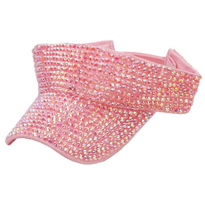 Cap Zone - Vendita all'ingrosso Visiera - Donna - Visiera in acrilico con strass e velcro completa di bling9