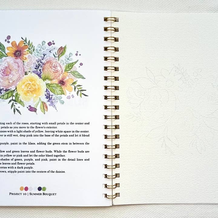 Paint & Pigment Studios - Wholesale Sketchbook/Sketchpad - Flowers Watercolor Workbook