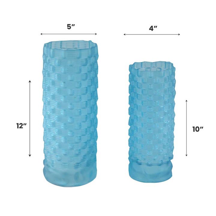 Aria Home - Vente Vases - Collection Fleurine en verre coloré, ensemble de 2 grands vases de table22